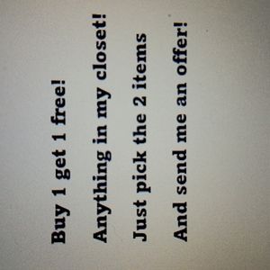 Buy 1 get 1 free sale